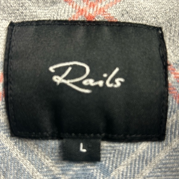 Rails Lennox Cotton Blend Plaid Button-Down Long Sleeve Shirt - Picture 4 of 9